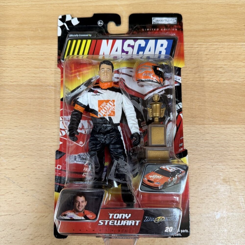 2003 Jakks Pacific Limited Edition NASCAR Tony Stewart Road Champs Figure
